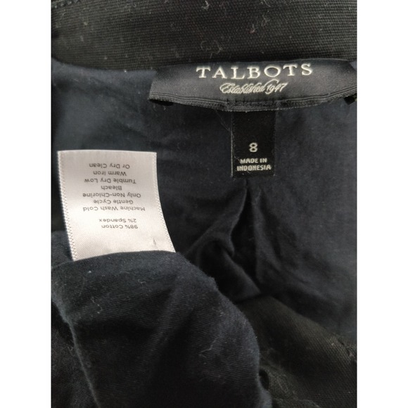 Talbots Black Triple Button Cropped Blazer Jacket 8 - Picture 12 of 12